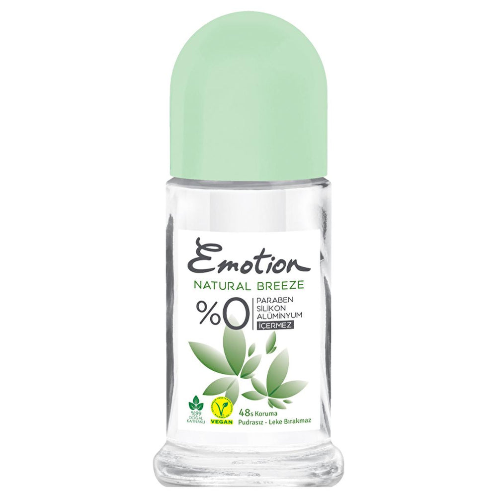 Emotion Natural Breeze Women's Deodorant Roll-On - Aluminum-Free, Vegan, 99% Natural - 1.69 fl oz - Deodorant