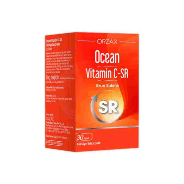 Ocean Vitamin C-SR Sustained Release Vitamin C Supplement for Adults - 30 Tablets, Immune System Support - image 2