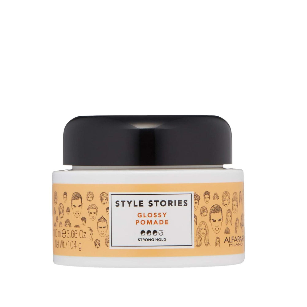 Alfaparf Milano Style Stories Glossy Hair Pomade for Glossy Hair Finish - 100ml Alfaparf Milano Glossy Hair Pomade - 100ml Hair Pomade, Glossy Hair, Alfaparf Milano, Style Stories, Hair Styling Products, Hair Care, Styling Products, Glossy Hair Finish, 100ml, Hair Styling, Hair Products