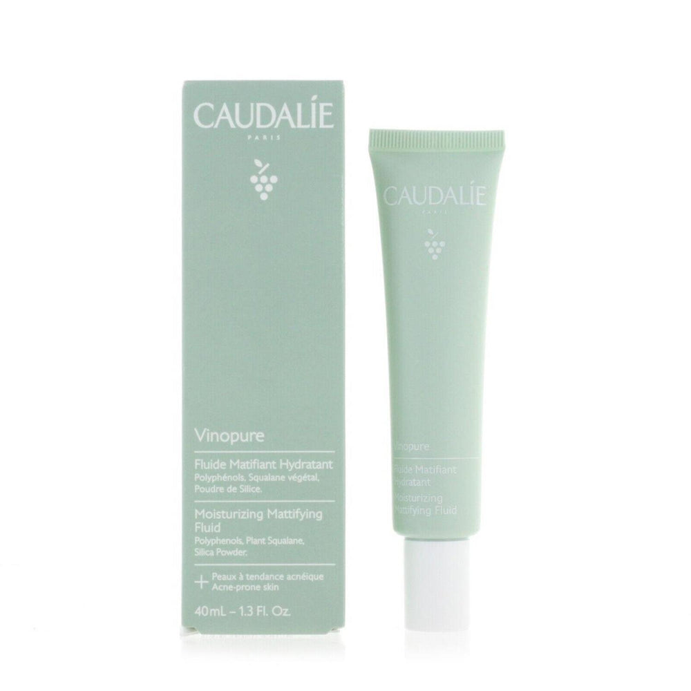 Caudalie Vinopure Mattifying Fluid - Natural Vegan Skincare for Acne-Prone Oily Skin, 1.35 fl oz - Acne Treatment