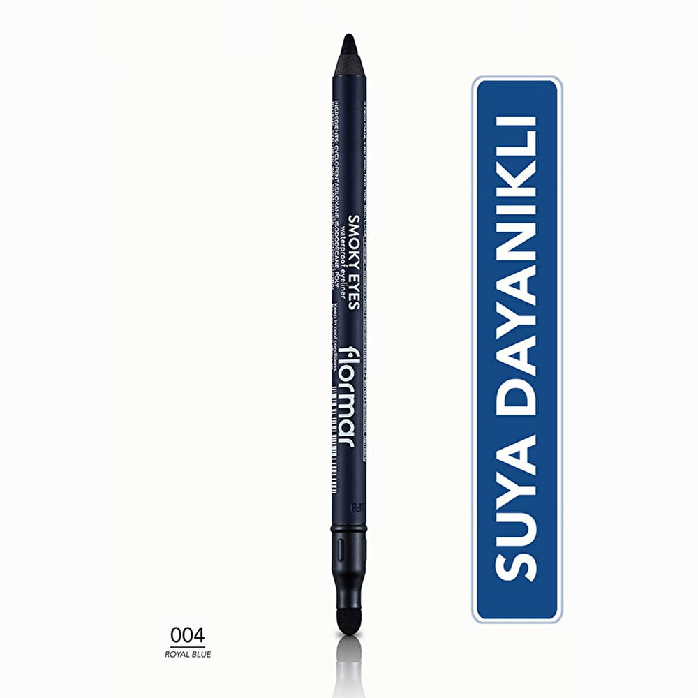 Flormar Smoky Eyes Waterproof Matte Eyeliner - Royal Blue, Long-Lasting, Smudge-Proof, Intensive Pigment - Eyeliner