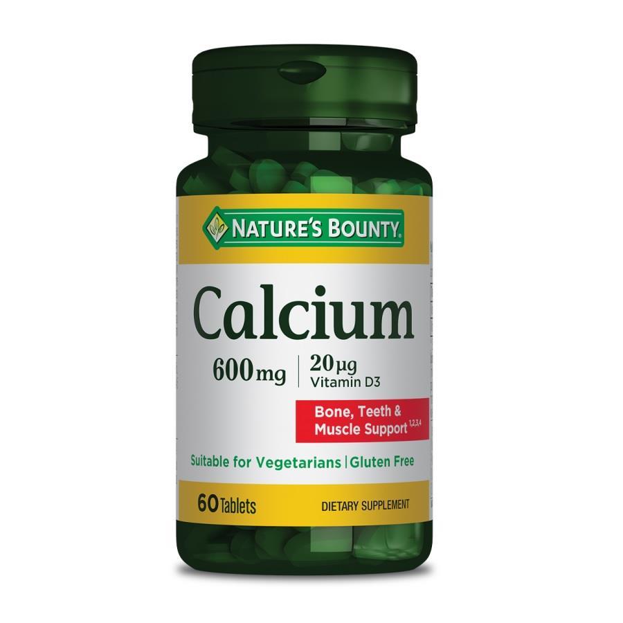 Nature's Bounty Calcium 600 mg with Vitamin D3 60 Tablets
