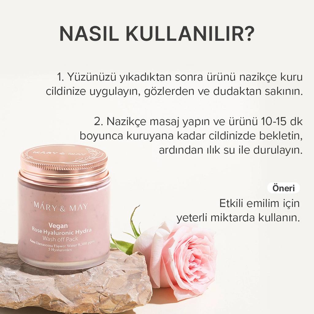 Mary &amp; May Rose Water &amp; Hyaluronic Acid Clay Mask 125g