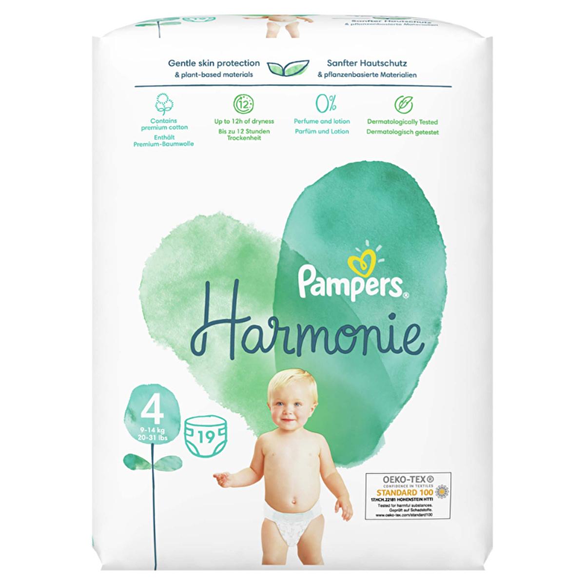 Prima Harmonie Baby Diapers Size 4 - Gentle, Plant-Based, Hypoallergenic - 19 Count Prima Harmonie Diapers Size 4 - Gentle & Hypoallergenic baby diapers, hypoallergenic diapers, plant-based diapers, Oeko-Tex certified diapers, overnight diapers, Prima Harmonie, size 4 diapers, gentle diapers, comfortable diapers, premium cotton diapers, soft diapers, dermatologically tested diapers, perfume-free diapers, lotion-free diapers, AB 26 allergen-free diapers, urine indicator diapers