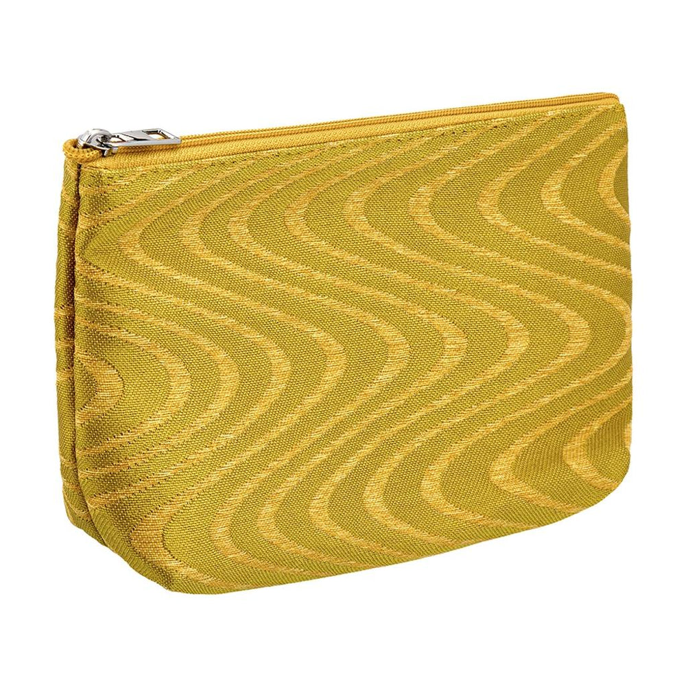 Eklips Yellow Wavy Makeup Bag for Travel & Vanity