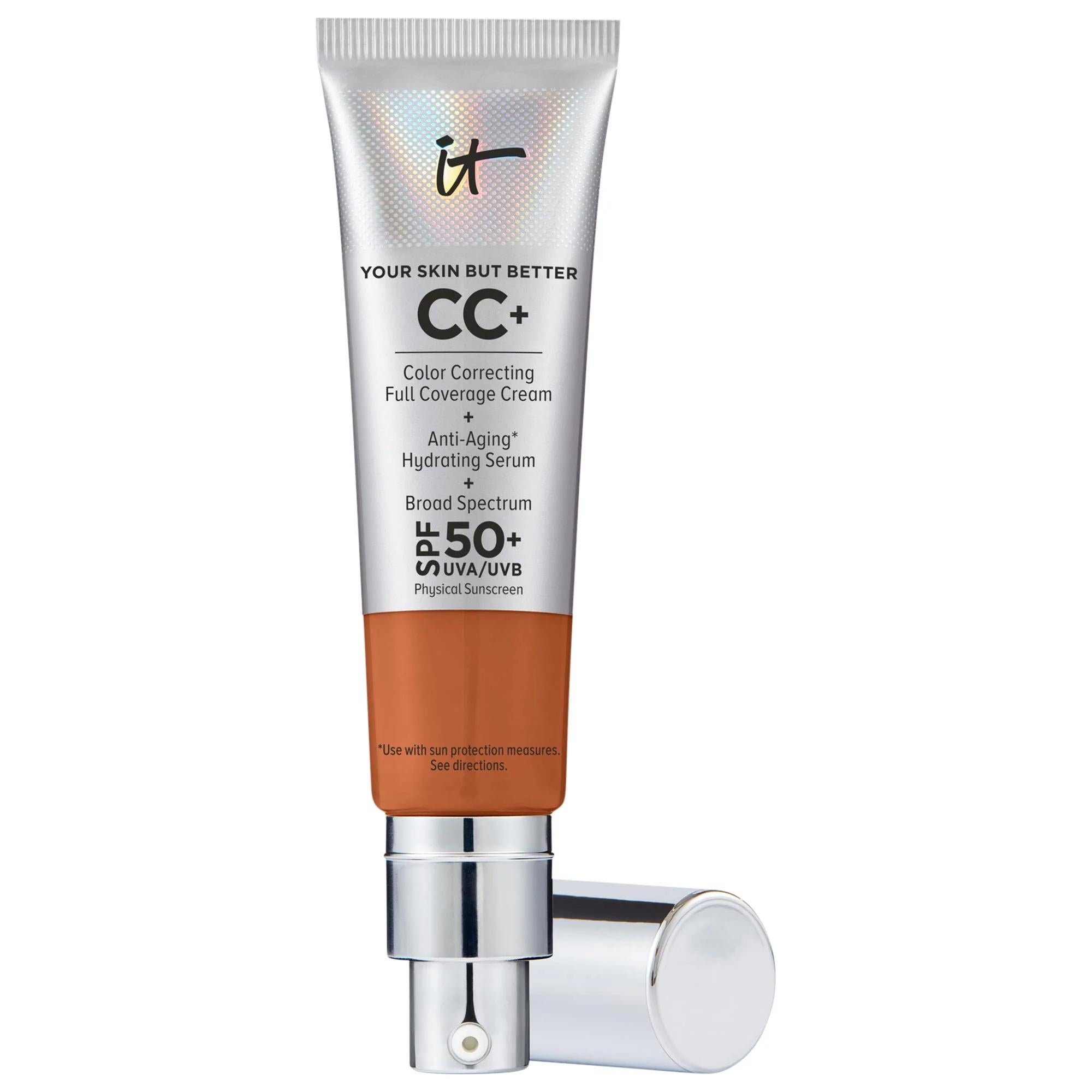 IT Cosmetics CC+ Cream: Full Coverage Color Correcting Foundation SPF 50+ - Hydrating, Anti-Aging, and Flawless Complexion IT Cosmetics CC Cream SPF 50+: Full Coverage & Color Correction CC Cream, Full Coverage Foundation, Color Correcting Foundation, SPF 50 Foundation, Hydrating Foundation, Anti-Aging Foundation, Foundation for acne scars, Foundation for redness, Foundation for dark circles, Natural finish foundation, makeup, face makeup, foundation, full coverage makeup, hydrating makeup, anti-aging makeu