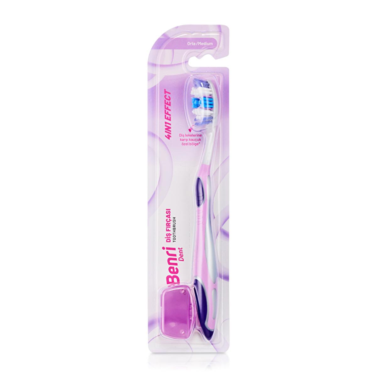 Benri Dent 4 in 1 Effect Toothbrush for Adults - Electric Toothbrush Alternative with Advanced Oral Hygiene Features Benri Dent 4 in 1 Effect Toothbrush - Advanced Oral Hygiene electric toothbrush alternative, 4 in 1 toothbrush, adult toothbrush, oral hygiene tool, dental care product, manual toothbrush, medium hardness toothbrush, rubber bristle toothbrush, stain removal toothbrush, health-conscious, adults, advanced toothbrush technology, gifts for him, gifts for her, personal care, hygiene essentials