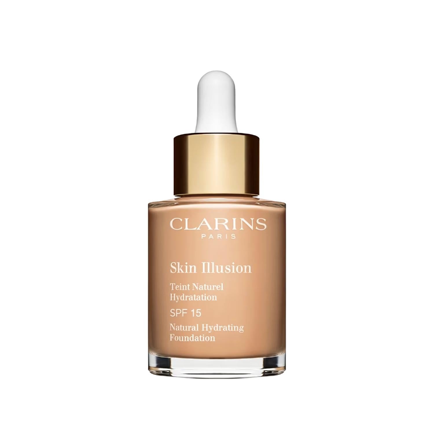 Clarins Skin Illusion SPF15 Hydrating Liquid Foundation: Natural Finish, Sun Protection - Shade 108.3 (30ml) Clarins Skin Illusion SPF15 Foundation: Hydrating & Radiant Clarins Skin Illusion, hydrating foundation, SPF15 foundation, light coverage foundation, skin tint, makeup with SPF, Clarins foundation shade 108.3, moisturizing foundation, sun protection makeup, foundation, liquid foundation, makeup, SPF, sun protection, hydration, moisturizing, skin coverage, light coverage, natural finish, radiant skin,