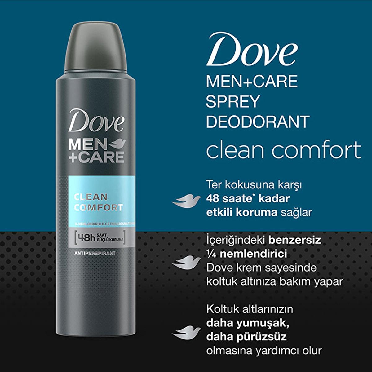 Dove Men+Care Clean Comfort Antiperspirant Deodorant Spray - 48-Hour Sweat Protection, Moisturizing Cream, Alcohol-Free for Sensitive Skin Dove Men+Care Deodorant Spray - 48hr Protection Men's Deodorant Spray, Antiperspirant Deodorant, Sweat Protection, Body Odor Protection, Sensitive Skin Deodorant, Moisturizing Deodorant, Alcohol-Free Deodorant, Long-Lasting Deodorant, Fresh Fragrance, Gentle Deodorant, Active Men's Care, Personal Care, Hygiene Products