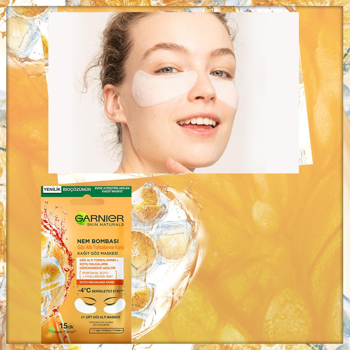 Garnier SkinActive Eye Mask: Reduce Under Eye Bags &amp; Dark Circles with Hydrating Hyaluronic Acid &amp; Brightening Orange Juice - Refresh &amp; Revitalize Garnier Eye Mask: Reduce Dark Circles &amp; Bags - Hydrate &amp; Brighten eye mask, under eye bags treatment, dark circles treatment, hydrating eye mask, brightening eye mask, Garnier eye mask, hyaluronic acid eye mask, orange juice eye mask, eye mask for puffiness, Garnier, SkinActive, hyaluronic acid, orange juice, eye care, skincare, beauty, puffiness, dark circles, h