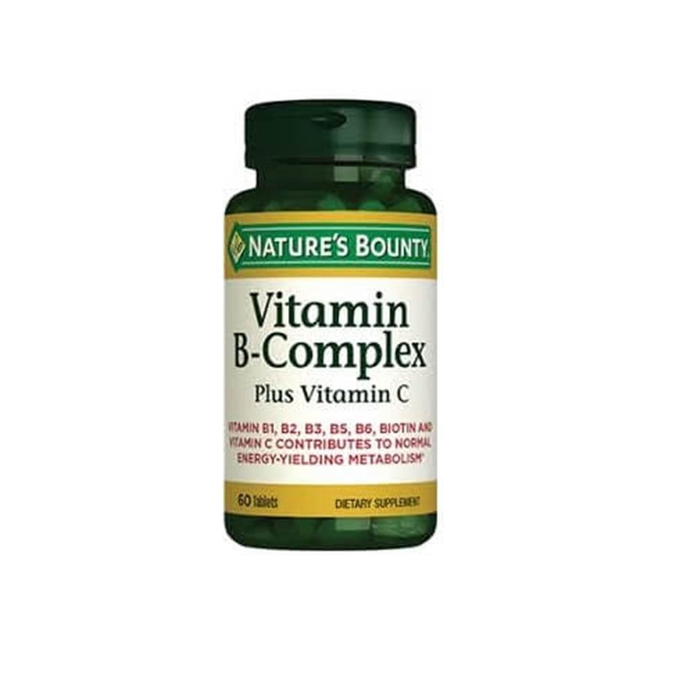 Nature's Bounty Vitamin B-Complex Plus Vitamin C Supplement - 60 Tablets - Immune System Support & Energy Boost Nature's Bounty Vitamin B-Complex + Vitamin C - 60 Tablets Vitamin B-Complex Supplement, Vitamin C Supplement, Dietary Supplements for Adults, B Vitamins, Immune System Support, Energy Boost, Health and Wellness, Nutrition, Supplements, Nature's Bounty