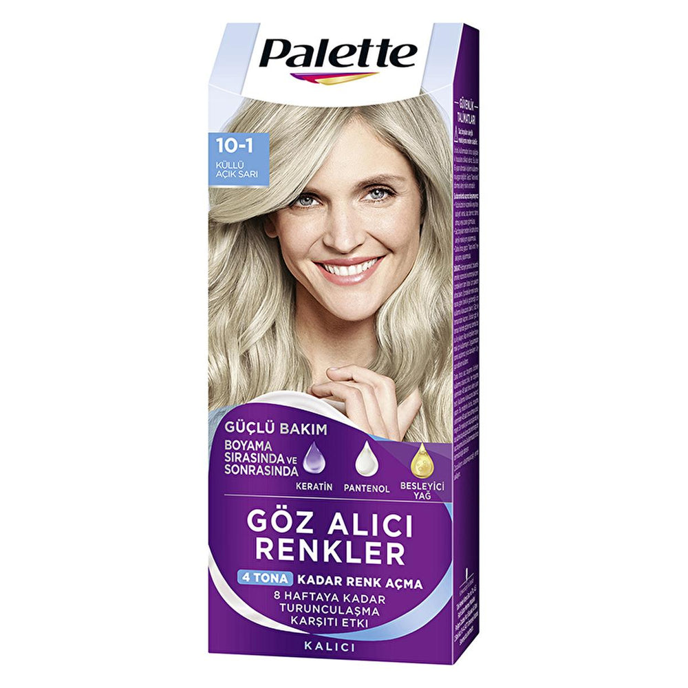 Palette Hair Color 10-1 - Light Ash Blonde with Triple Care Formula for Beauty Enthusiasts | 4.2 fl. oz. - Hair Dye