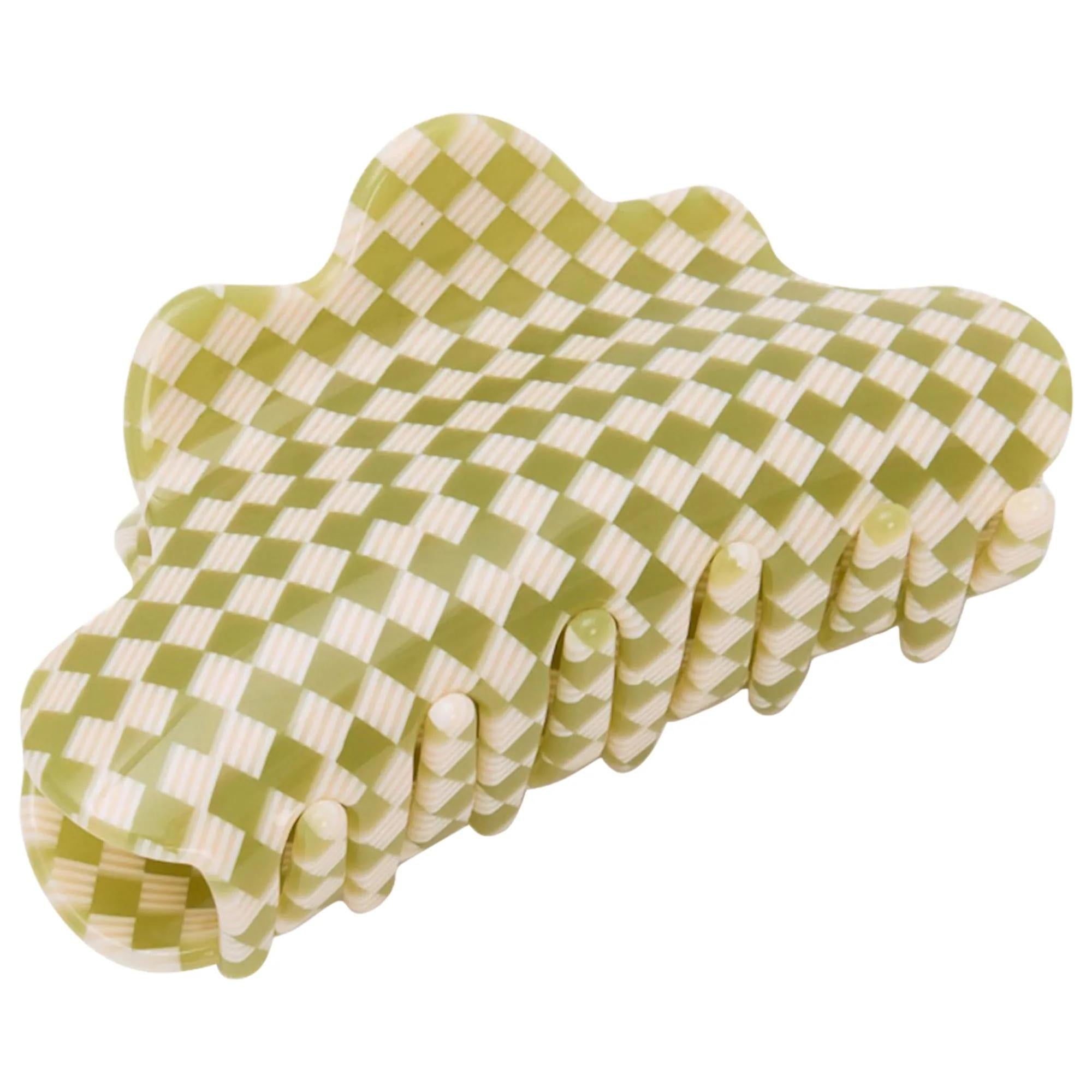 Baby Nimbus Olive Check Hair Claw Clip: Secure Hold, Eco-Friendly Acetate, Effortless Styling for Fine Hair Baby Nimbus Hair Claw Clip: Fine Hair, Eco-Friendly, Secure Hold hair claw clip, small hair clip, acetate hair clip, olive check hair clip, hair clip for fine hair, eco-friendly hair clip, sustainable hair accessories, hair styling clip, fine hair accessories, hair clip, claw clip, hair accessories, sustainable fashion, eco-friendly fashion, updo clip, stylish hair clip, trendy hair clip, plant-based 