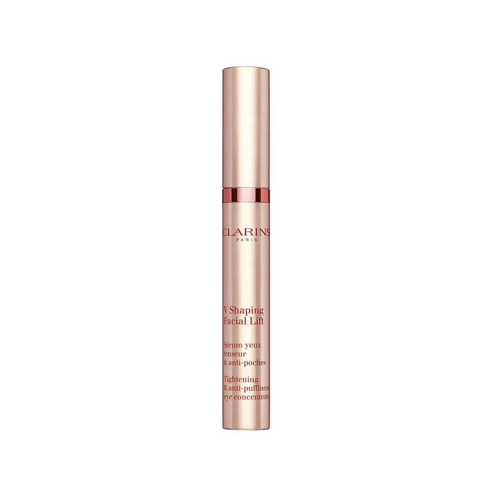 Clarins V Shaping Facial Lift Eye Concentrate: Firming, Lifting, Anti-Aging Facial Eye Serum for Wrinkles & Sculpted Look - 15ml Clarins Eye Serum: V Shaping, Lifting & Firming for Wrinkles facial serum, eye serum, firming serum, lifting serum, anti-aging eye serum, v shaping serum, skin tightening serum, Clarins eye serum, eye concentrate, serum for wrinkles, facial contouring, skincare, anti-aging, wrinkles, puffiness, dark circles, travel-friendly, skin elasticity, youthful appearance, gifts for her, ski