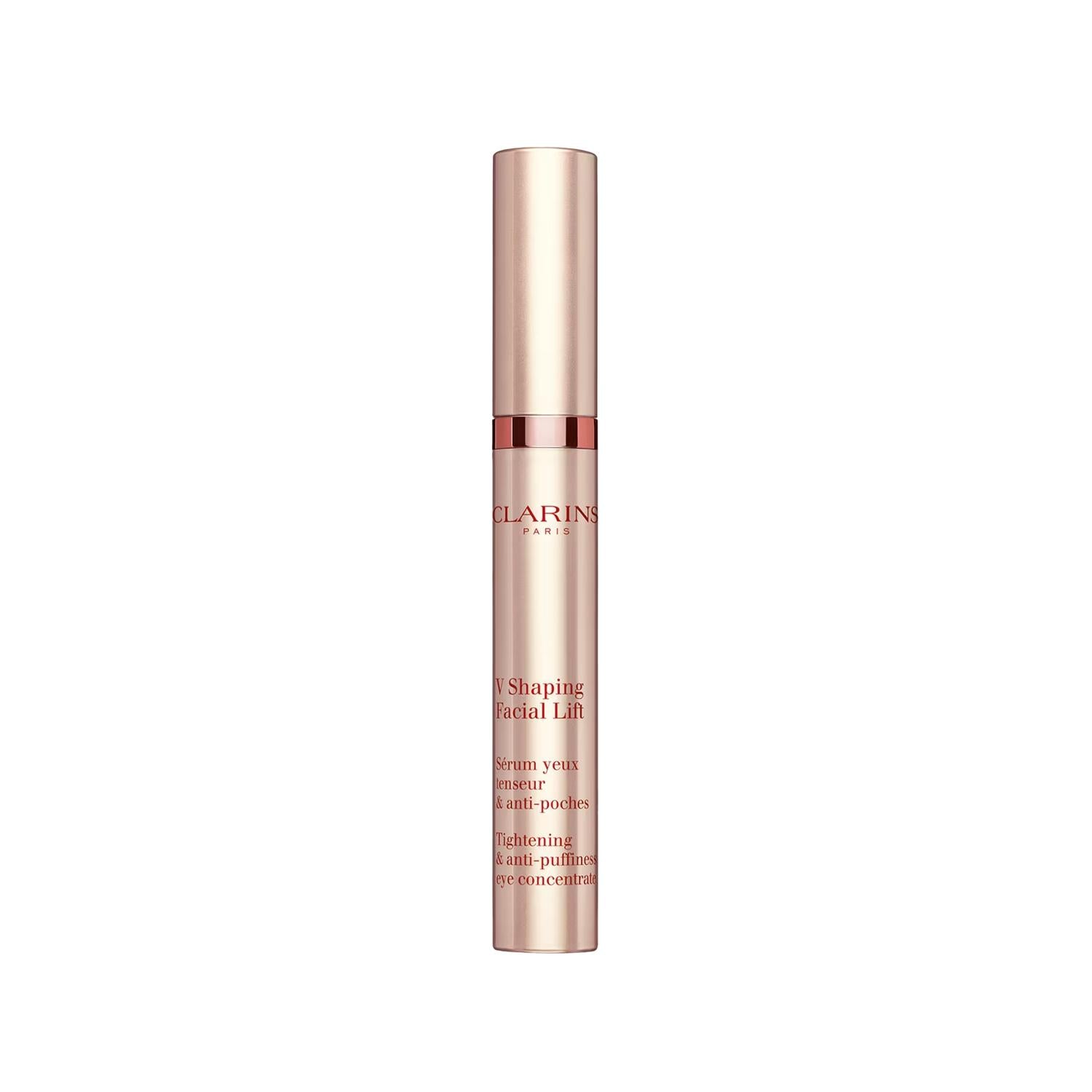 Clarins V Shaping Facial Lift Eye Concentrate: Firming, Lifting, Anti-Aging Facial Eye Serum for Wrinkles & Sculpted Look - 15ml Clarins Eye Serum: V Shaping, Lifting & Firming for Wrinkles facial serum, eye serum, firming serum, lifting serum, anti-aging eye serum, v shaping serum, skin tightening serum, Clarins eye serum, eye concentrate, serum for wrinkles, facial contouring, skincare, anti-aging, wrinkles, puffiness, dark circles, travel-friendly, skin elasticity, youthful appearance, gifts for her, ski