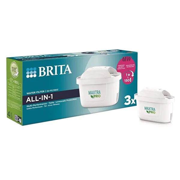 Brita Maxtra Pro All-in-1 Water Filter Cartridge - 3 Pack, Tap Water Purification, Compatible with All BRITA Jugs Brita Maxtra Pro Water Filter Cartridge - Cleaner Tap Water Brita Maxtra Pro, Water Filter Cartridge, Tap Water Purification, Replacement Filter, Water Filtration System, Brita Compatible Filter, Healthy Drinking Water, Reduce Plastic Waste, Water Purification, Filter Cartridge, Household Water Filter