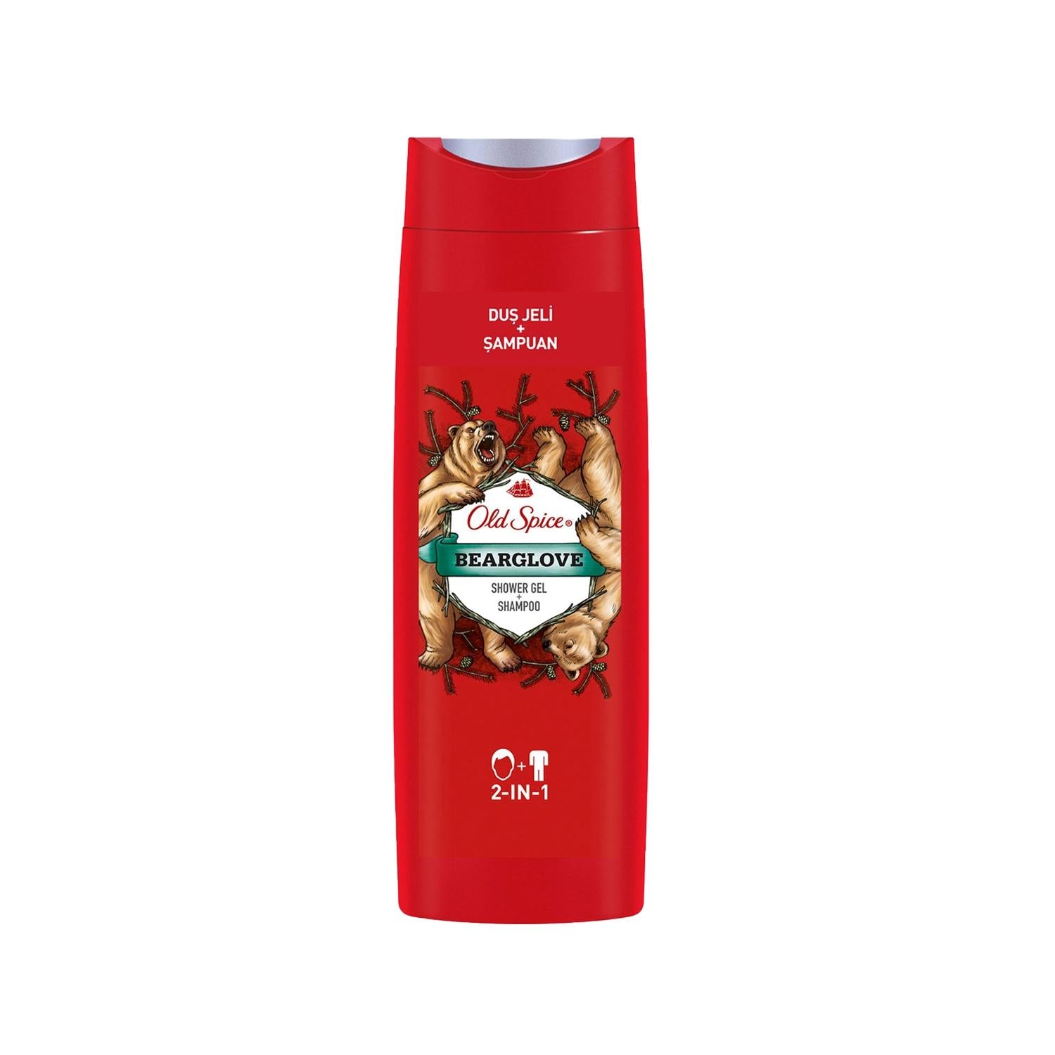 Old Spice Bearglove 2-in-1 Shower Gel & Shampoo - Simplifies Personal Care Routine, 400 ml, Men's Grooming Old Spice Bearglove 2-in-1 Shower Gel & Shampoo Old Spice Bearglove, Shower Gel & Shampoo, 2-in-1 Personal Care, 400 ml, Men's Grooming, Personal Care, Grooming, Shower Gel, Shampoo, Convenience, Travel, Daily Use, Bearglove Scent, Fragrance, Unique Aroma, Simplifies Routine
