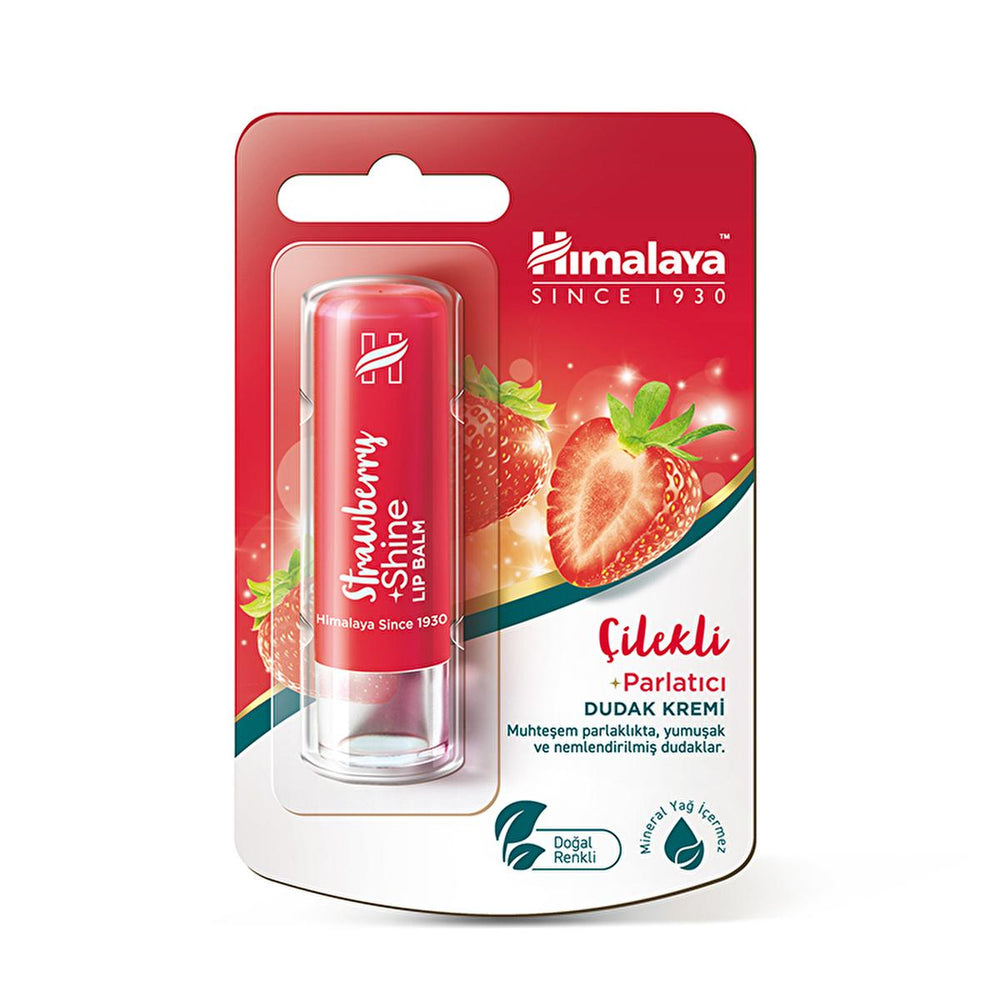 Himalaya Strawberry Lip Balm - Moisturizing & Shiny Finish - Natural Ingredients - Lip Balm