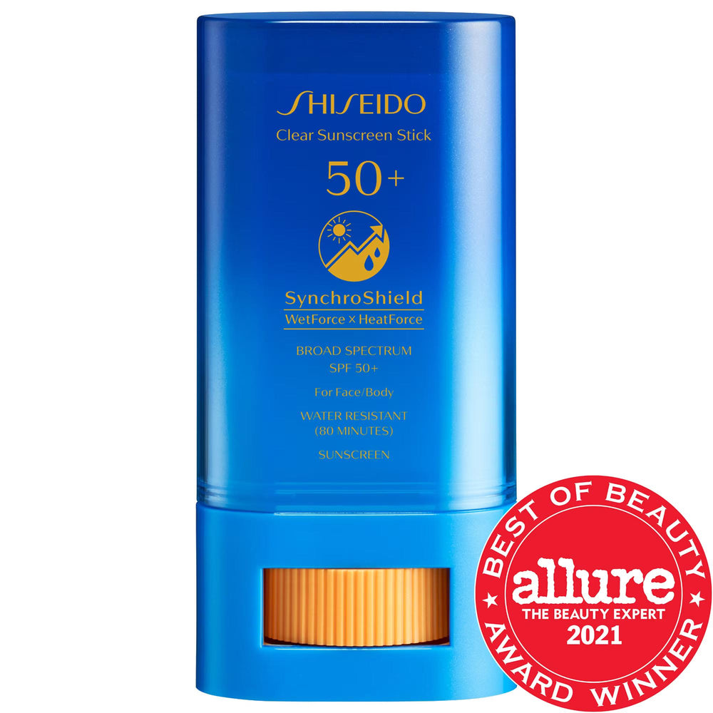 Shiseido Clear Sunscreen Stick SPF 50: Broad Spectrum Protection, Portable, Hydrating & Ideal for Sensitive Skin Shiseido SPF 50 Sunscreen Stick: Portable & Hydrating Protection sunscreen stick, SPF 50 sunscreen, portable sunscreen, broad spectrum sunscreen, sunscreen for face, sunscreen for sensitive skin, hydrating sunscreen, sunscreen over makeup, water resistant sunscreen, sunscreen for outdoor activities, sunscreen, SPF 50, sun protection, face sunscreen, sensitive skin, hydration, makeup, water resist