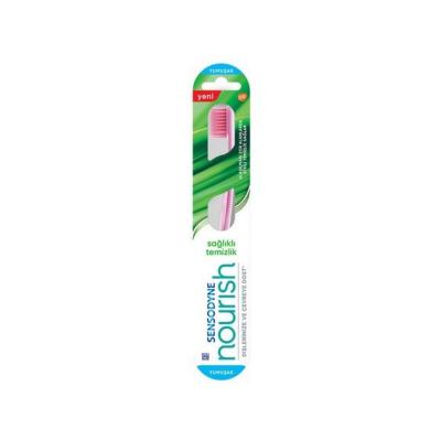 Sensodyne Nourish Soft Toothbrush for Sensitive Teeth and Gums - Gentle Cleaning, Healthy Oral Hygiene - image 3