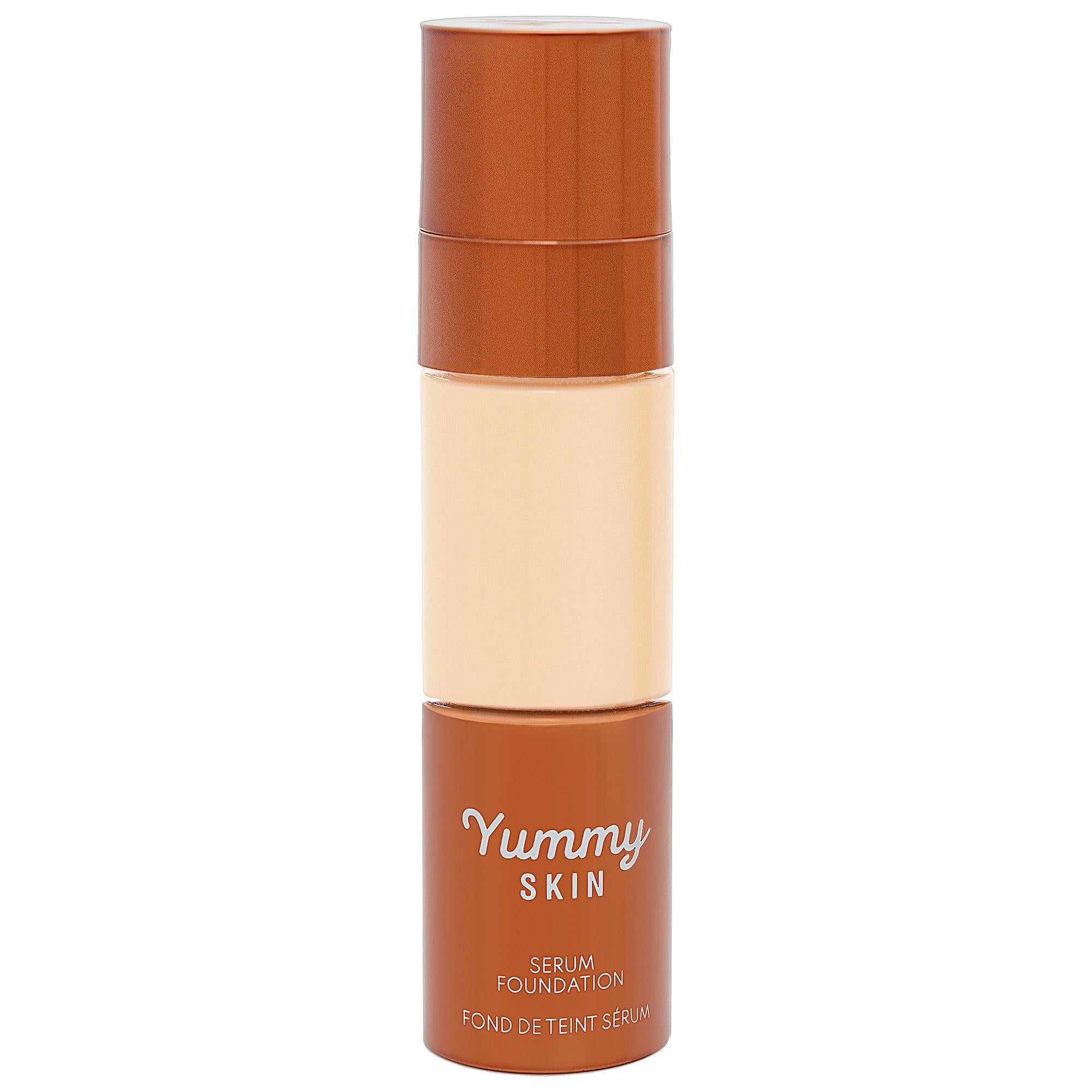 Yummy Skin Serum Foundation - Hydrating Skincare-Hybrid Foundation for Natural-Looking Coverage, Vegan &amp; Cruelty-Free Yummy Skin Serum Foundation - Hydrating &amp; Natural Coverage skincare-hybrid foundation, natural-looking coverage, hydrating foundation, vegan foundation, cruelty-free beauty products, liquid foundation, medium coverage, buildable coverage, Jojoba Oil, Hyaluronic Acid, Olive-Derived Squalane, clean beauty, safe beauty, sensitive skin friendly, daily wear makeup, natural makeup look, skincare b