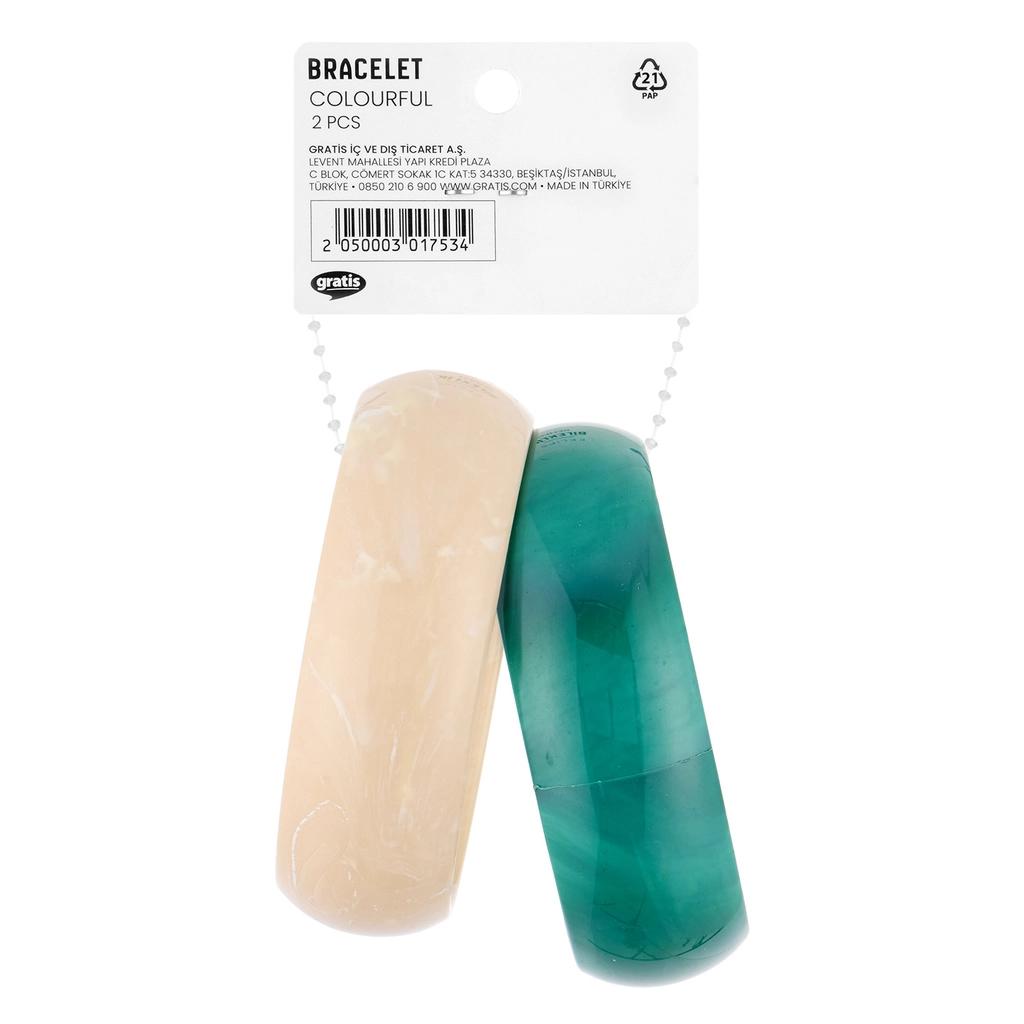 Eklips Face Washing Spa Wristbands Green &amp; Cream 2-Pack