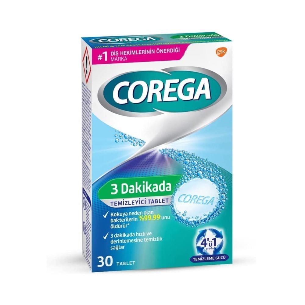 Corega Dental Prosthesis Cleaning Tablets - Effervescent Solution for Denture Hygiene - 30 Tablets - image 2
