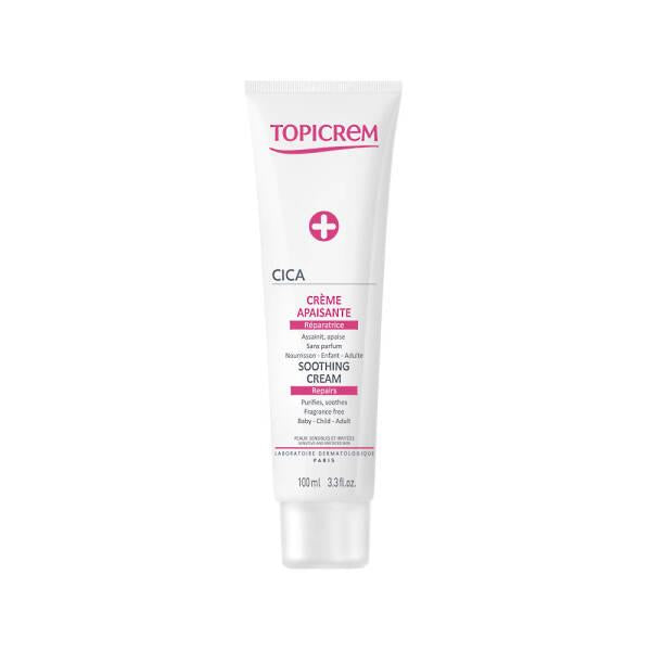 Topicrem Cica Soothing Cream 100ml: Repair, Moisturize & Protect Baby, Child & Sensitive Skin - Gentle Skin Barrier Protection Topicrem Cica Cream: Soothe, Repair & Protect Sensitive Skin soothing cream, cica cream, skin repair cream, baby cream, children's cream, sensitive skin cream, moisturizing cream, skin barrier protection, Topicrem, Topicrem Cica, dry skin, irritated skin, damaged skin, eczema, dermatitis, redness relief, skin hydration, family skincare, multi-purpose cream, gentle skincare, bisabolo