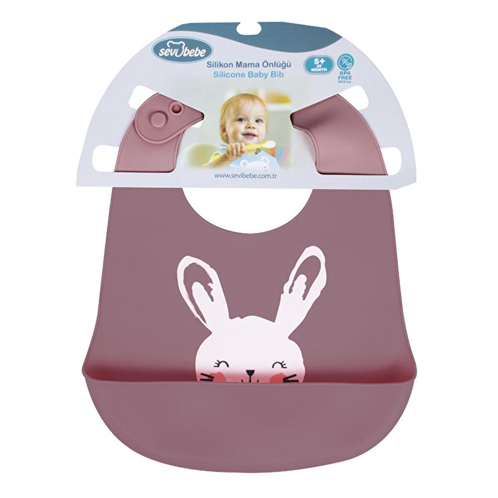 Sevi Bebe Silicone Baby Bib - Waterproof, Adjustable, and Easy to Clean for Mess-Free Mealtime - view 3