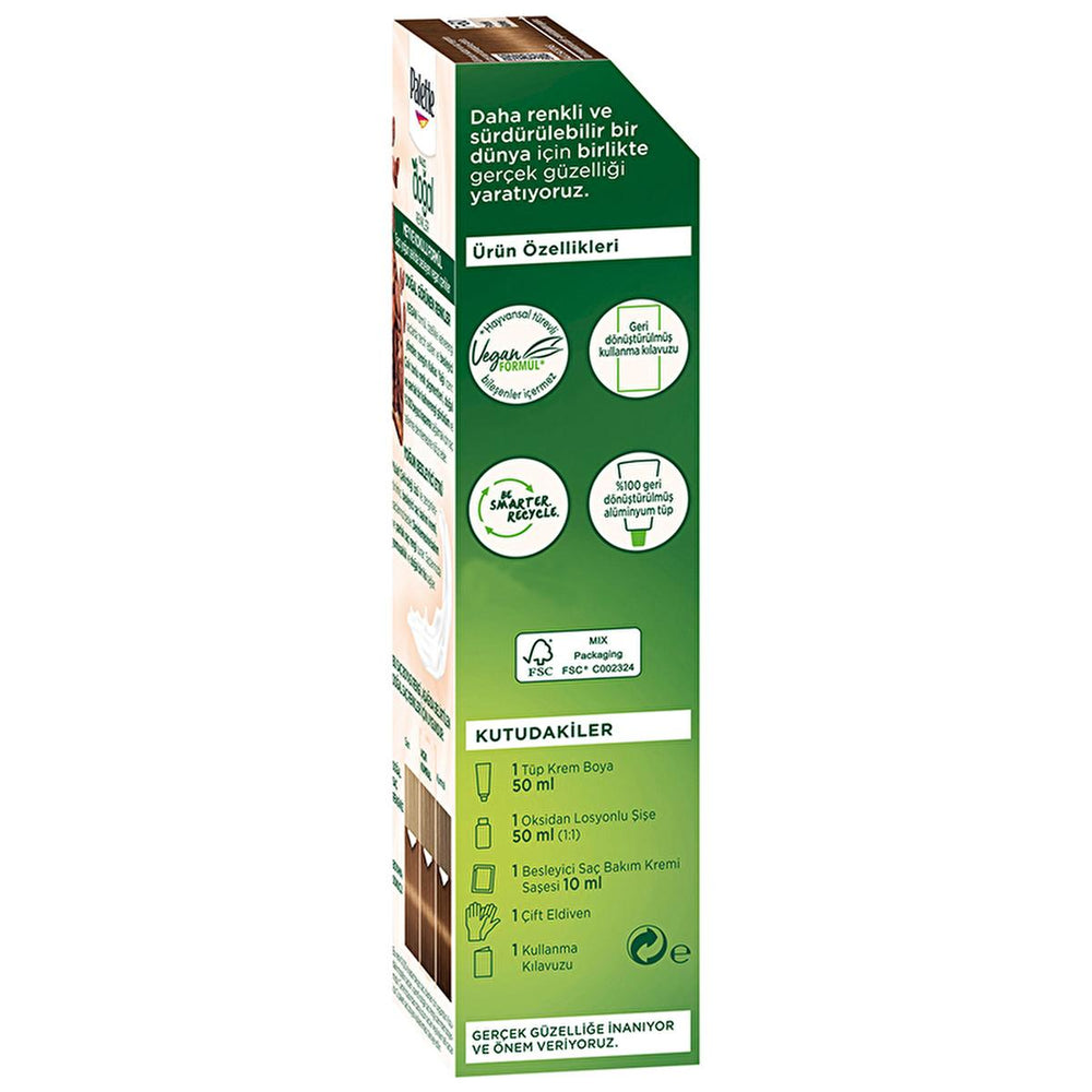 Palette Natural Hair Dye - Long-lasting Color with Natural Ingredients - 7-60 Fındık Kahve - view 5