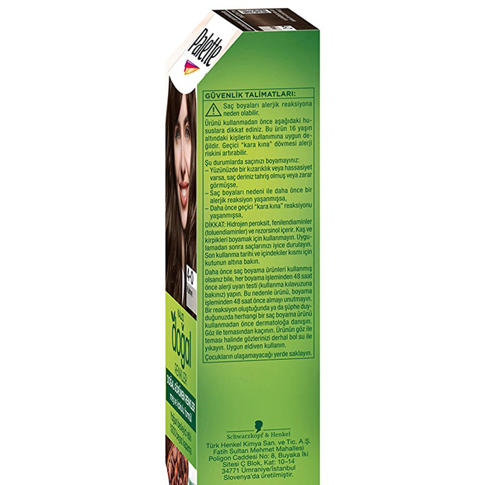 Palette Natural Permanent Hair Dye 4-0 Brown - Long-Lasting, Natural Ingredients - view 9