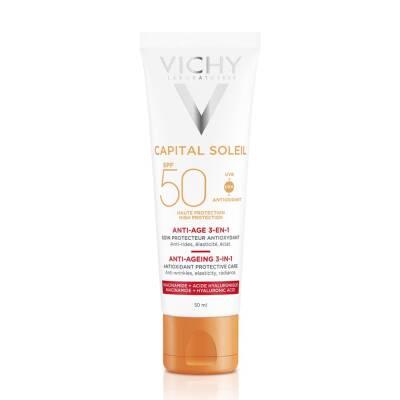 vichy capital soleil spf 50 anti age sunscreen, vichy sunscreen 50 ml bottle, anti aging sunscreen for all skin types Vichy Capital Soleil SPF 50 Anti Age - Sunscreen | 1.7 fl oz Vichy SPF 50 Anti Aging Sun Cream | 50 ml sunscreen, spf-50, anti-aging, skin-care, vichy, moisturizer, uv-protection, hydrating, water-resistant, ai-generated