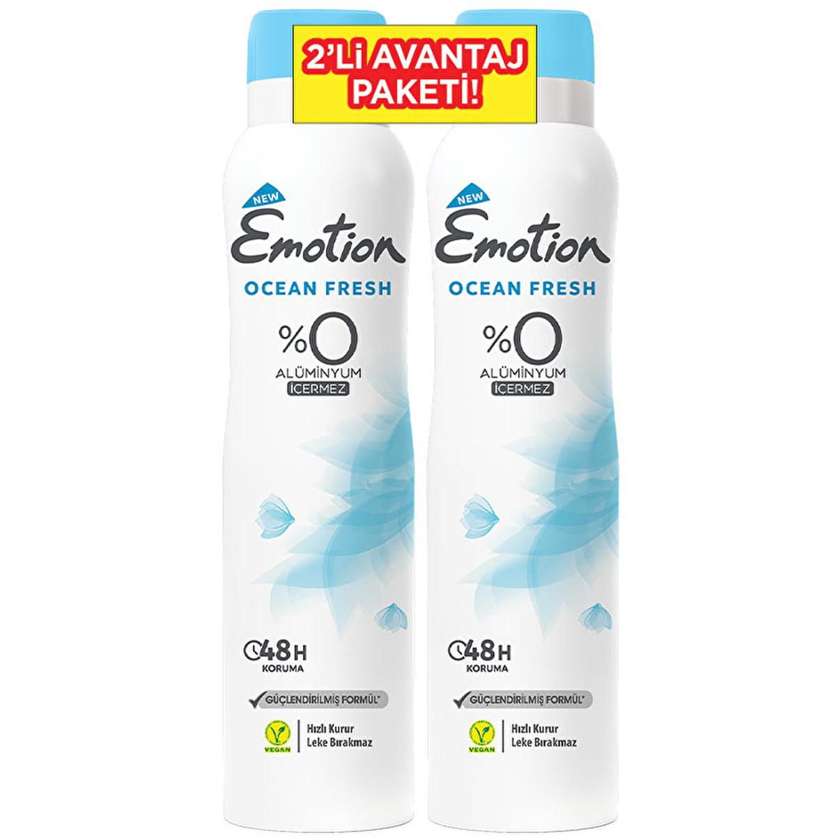 Emotion Ocean Fresh Deodorant Spray - Aluminum Free, Non-Staining, Long Lasting Fresh Scent - 2 x 150ml Emotion Ocean Fresh Deodorant: Aluminum-Free, Long-Lasting Scent deodorant spray, aluminum free deodorant, ocean fresh deodorant, powder free deodorant, non staining deodorant, women's deodorant, deodorant for women, fresh scent deodorant, long lasting deodorant, best aluminum free deodorant, deodorant, spray, women, freshness, odor protection, stain free, scent, body care, aluminum-free, powder-free, non