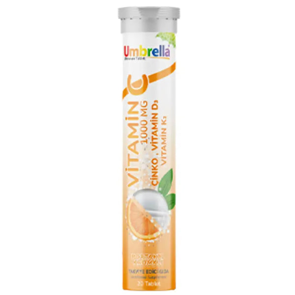 Umbrella Vitamin C 1000 mg Effervescent Tablets 20 Count