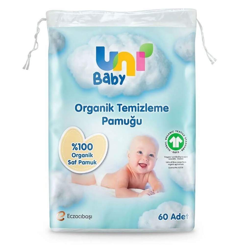 Uni Baby Cotton Pads for Gentle Cleansing 60 Count