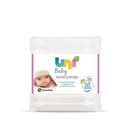 Uni Baby Safety Cotton Swabs for Gentle Ear Cleaning 56 Count