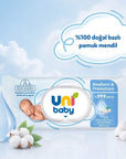 Uni Baby Newborn & Premature Wet Wipes for Sensitive Skin 40 Count