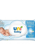 Uni Baby Newborn & Premature Wet Wipes for Sensitive Skin 40 Count
