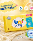 Uni Baby Sensitive Wet Wipes for Gentle Cleaning 3x50 Pack