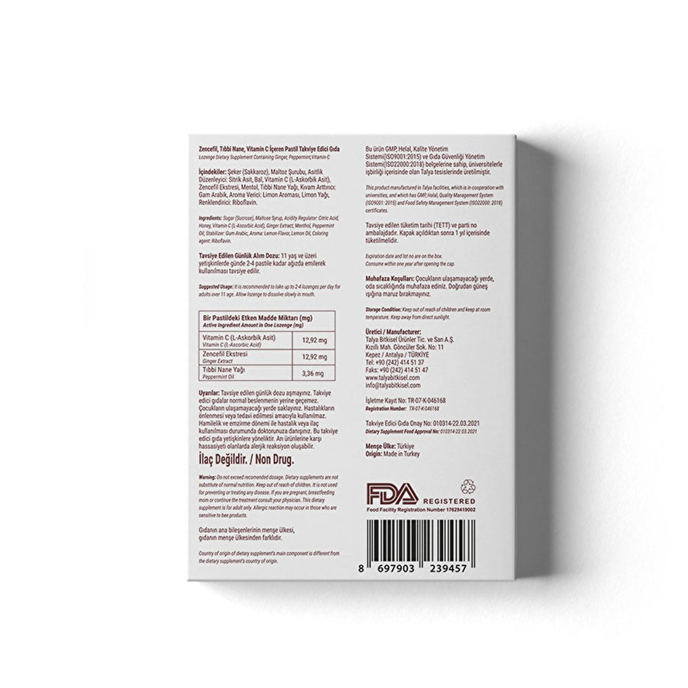 Alvin Herbal Pastilles with Vitamin C, Ginger & Mint - Natural Immune Support Supplement - view 2
