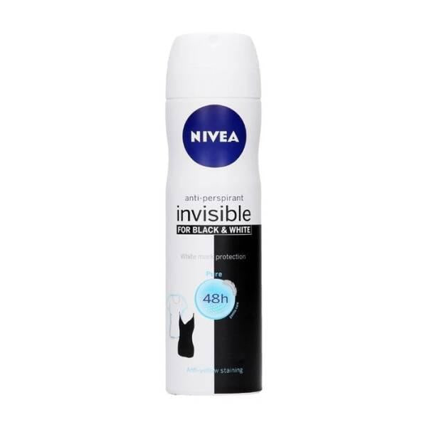 nivea invisible pure deodorant spray 150ml front view, nivea invisible pure deodorant spray 150ml side view Nivea Invisible Pure Deodorant Spray - 150ml Nivea Invisible Pure Deodorant Spray - 150ml nivea, deodorant, invisible-deodorant, personal-care, active-individuals, men, women, unisex, stain-free, ai-generated