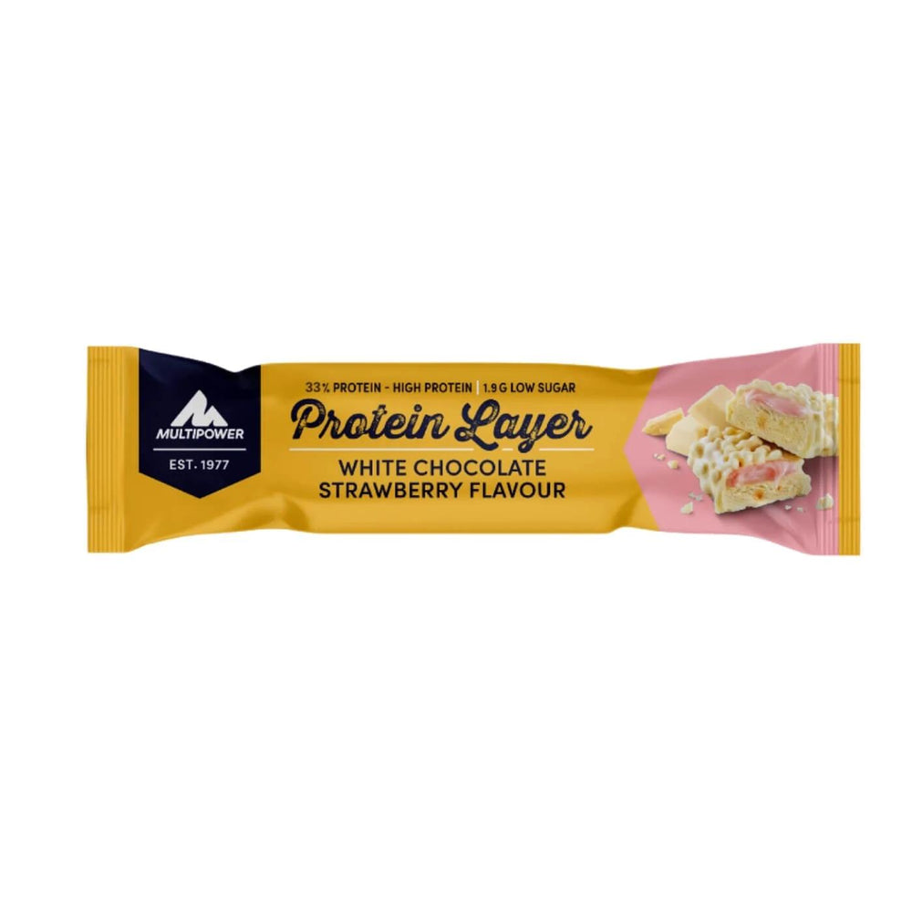 Multipower Protein Layer White Chocolate Strawberry Bar 50g