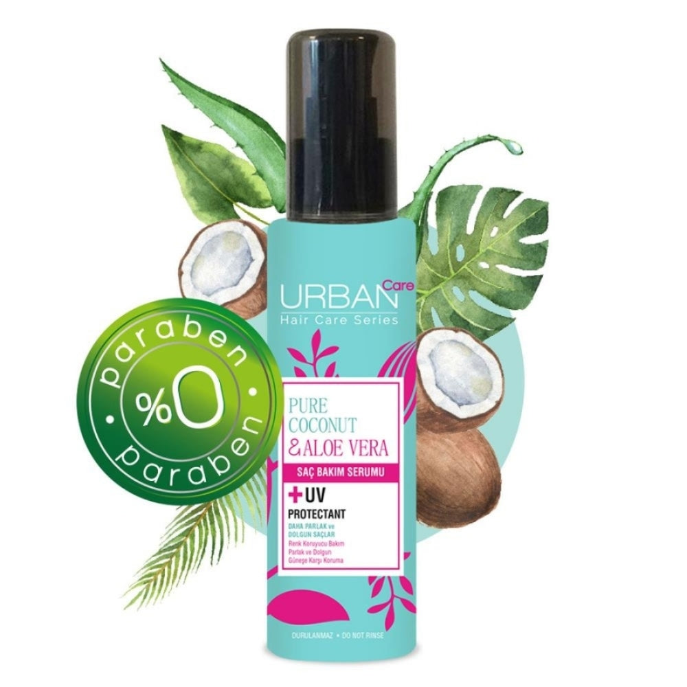 Urban Care Pure Coconut & Aloe Vera Hair Serum for Frizz Control 75ml