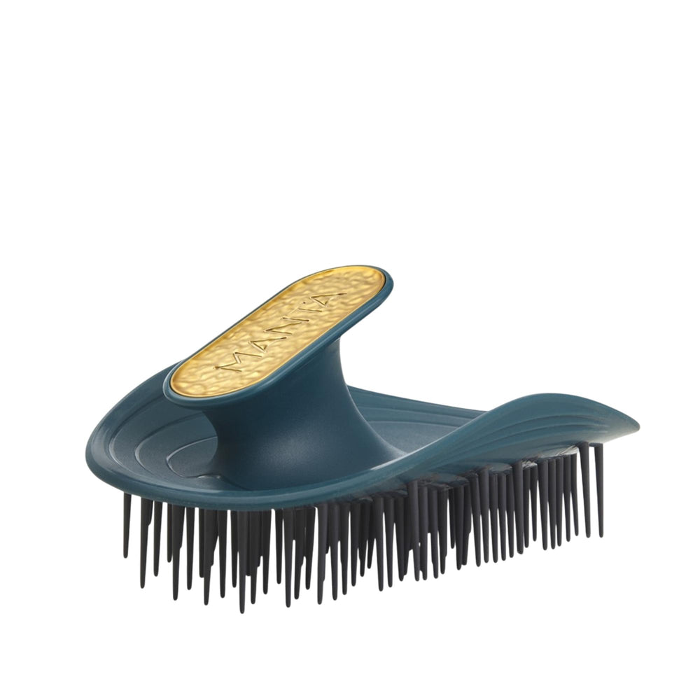 Manta Curls Hair Brush for Thick & Curly Hair Soft Teals Gold