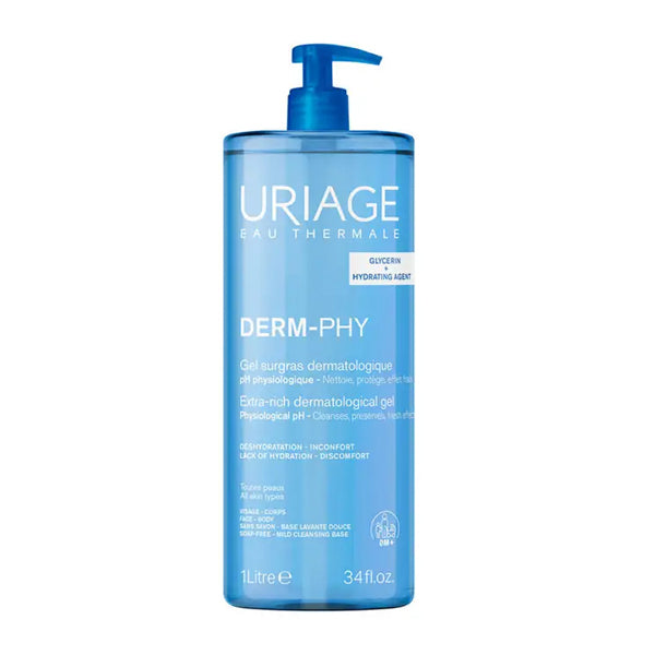 Uriage Derm-Phy Extra Rich Cleansing Gel for Sensitive Skin 500 ml
