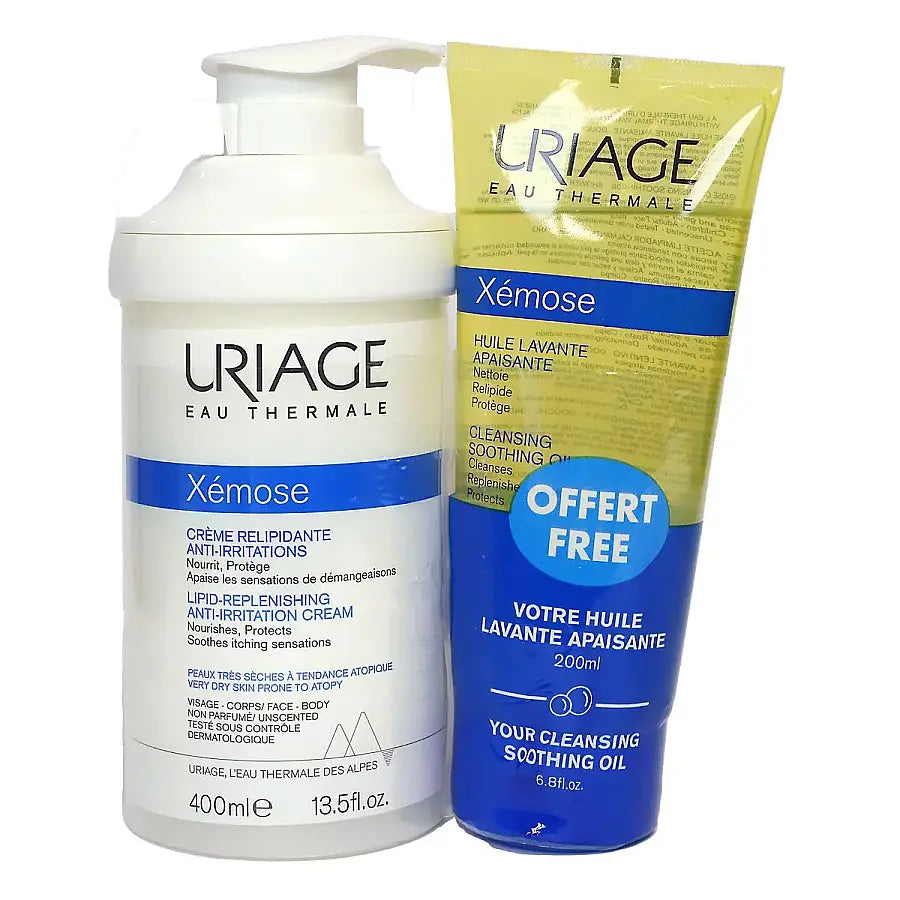 Uriage Xemose Anti-Irritation Cream & Cleansing Oil Set
