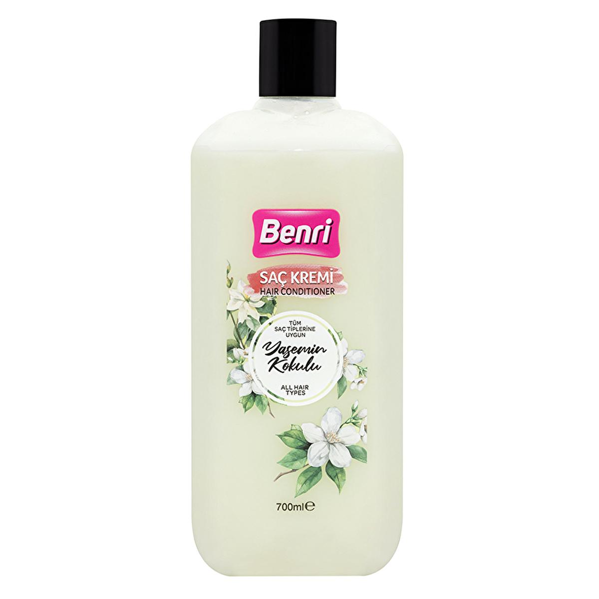 Benri Jasmine Scented Hair Conditioner - 700ml for Soft, Shiny, and Easily Styled Hair - Nourishing & Moisturizing Hair Care Benri Jasmine Hair Conditioner - Soft & Shiny Hair jasmine hair conditioner, hair conditioner, hair care product, shiny hair, soft hair, hair styling aid, Benri hair conditioner, hair moisturizer, perfumed hair conditioner, fragrant hair conditioner, hair care, hair treatment, jasmine scent, hair nourishment, hair shine, frizz control, easy hair styling, women's hair care, complete ha