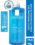 La Roche Posay Lipikar Cleansing Gel for Sensitive Skin - Gentle, pH Balanced Skincare for Babies & Adults (25.36 - Cleanser