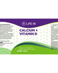 Life In Calcium & Vitamin D Dietary Supplement 60 Tablets