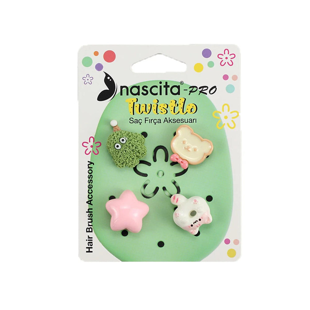 Nascita Twistlo Green Hair Brush and Accessory Set 4-Piece
